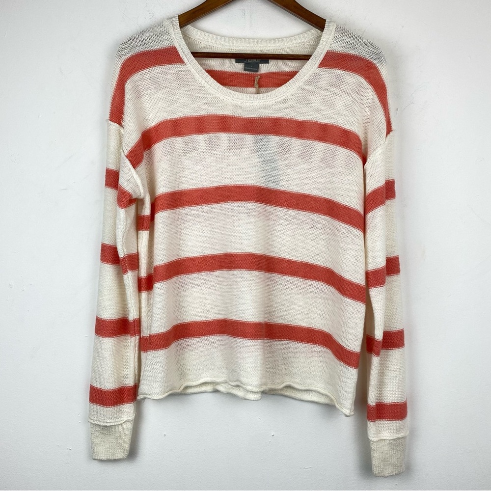 Natural Reflections size Small Women’s Crab Apple Red White Striped Sweater